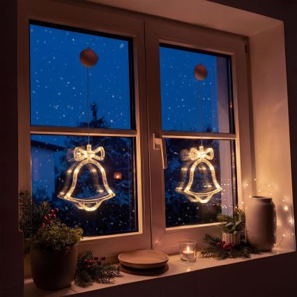 LED Vianočná dekorácia LED/3xAAA/teplá biela zvonček