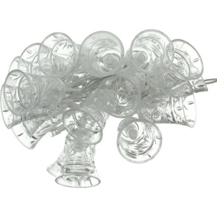 LED Vianočná reťaz 20xLED/3xAA/teplá biela 2,2m zvončeky