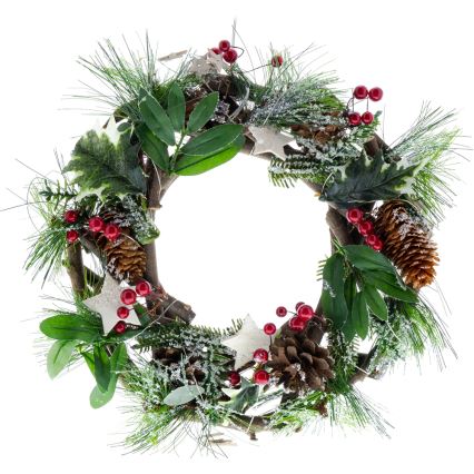 LED Vianočný veniec LED/3xAA pr. 30 cm