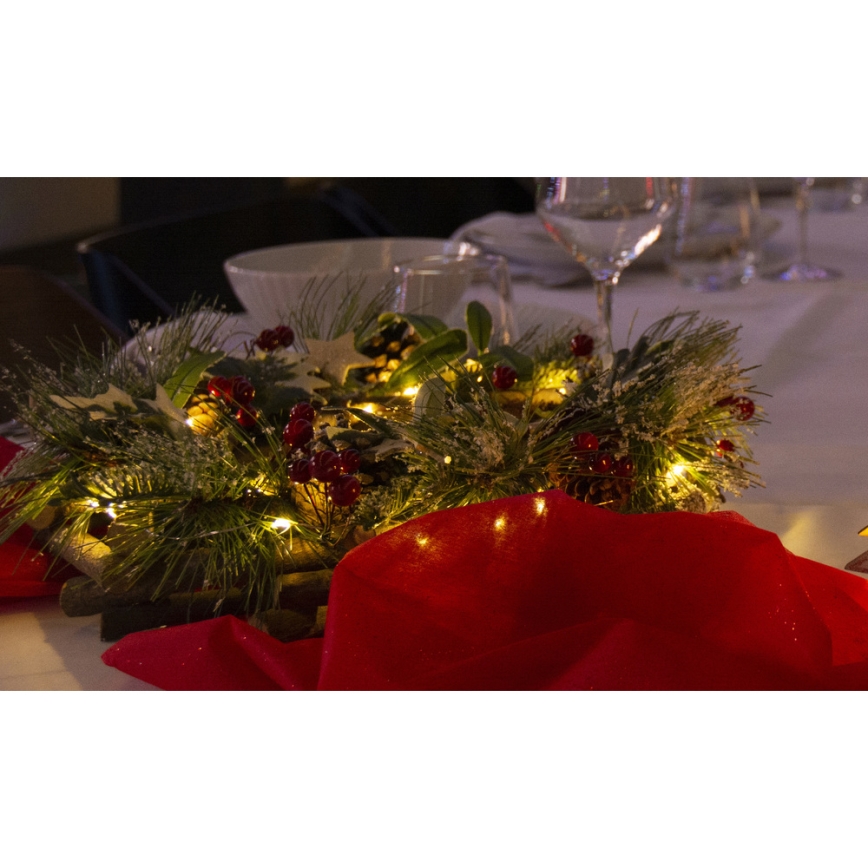 LED Vianočný veniec LED/3xAA pr. 30 cm