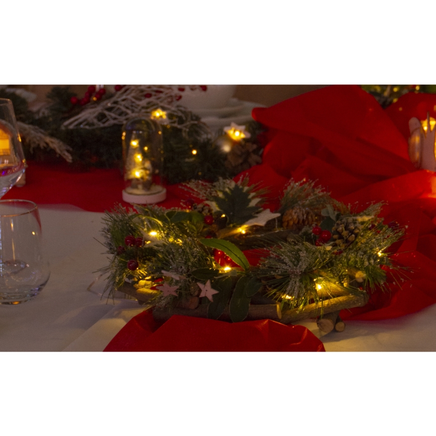 LED Vianočný veniec LED/3xAA pr. 30 cm