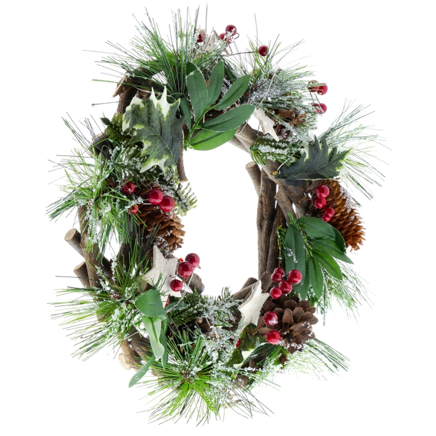 LED Vianočný veniec LED/3xAA pr. 30 cm