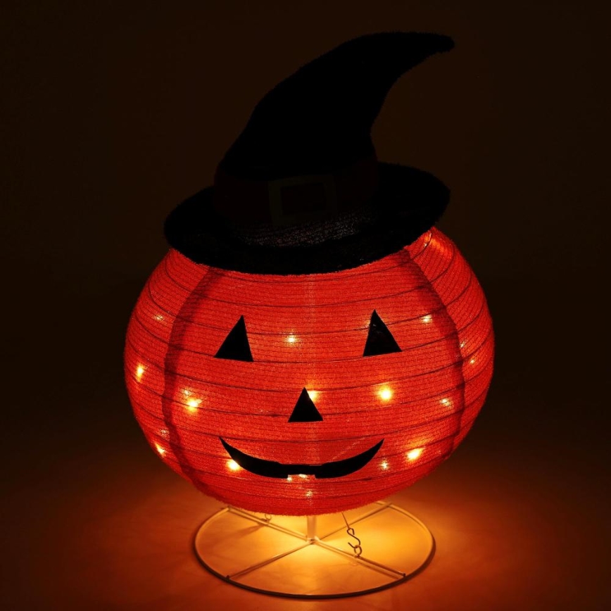 LED Vonkajší dekorácia HALLOWEEN LED/3xAA/teplá biela IP44 tekvica