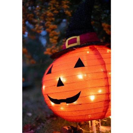 LED Vonkajší dekorácia HALLOWEEN LED/3xAA/teplá biela IP44 tekvica