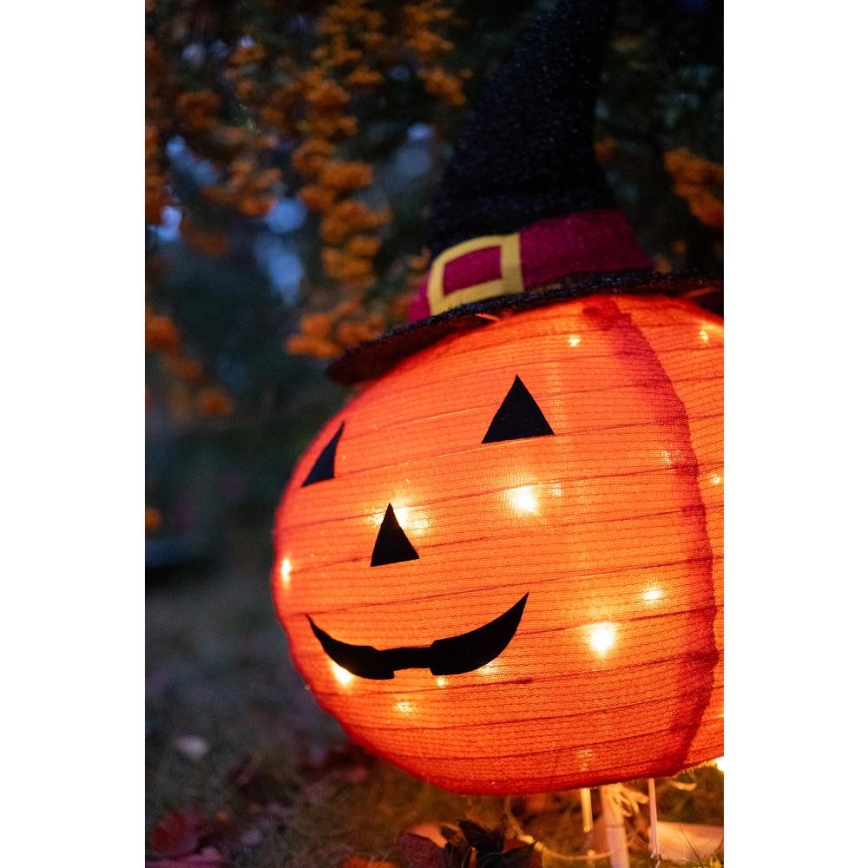 LED Vonkajší dekorácia HALLOWEEN LED/3xAA/teplá biela IP44 tekvica