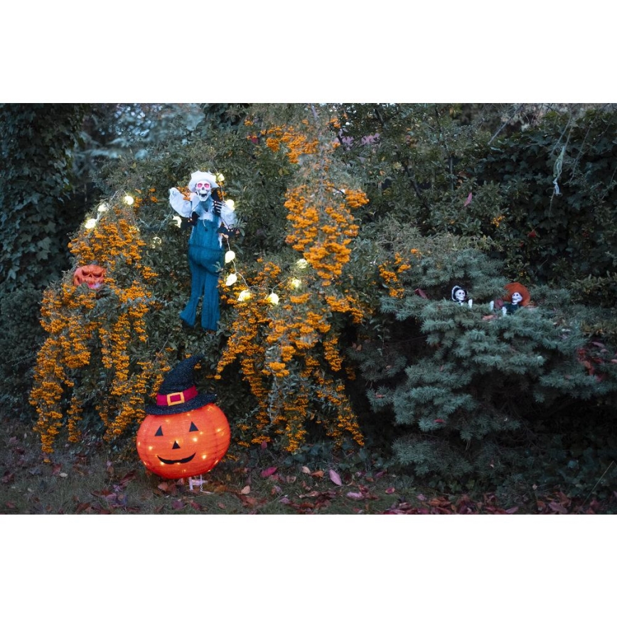 LED Vonkajší dekorácia HALLOWEEN LED/3xAA/teplá biela IP44 tekvica