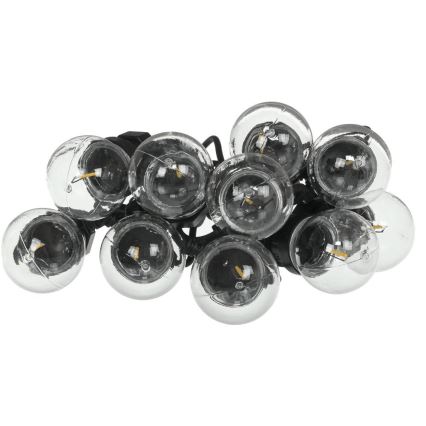 LED Vonkajšia dekoratívna reťaz GIRLANDA G45 10xE27/230V 8m IP44 teplá biela