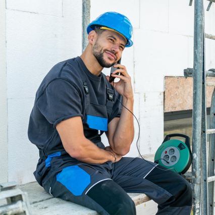 Retlux - predlžovací kábel na bubne, 3 zásuvky, Typ E, 10 m, zelená/čierna