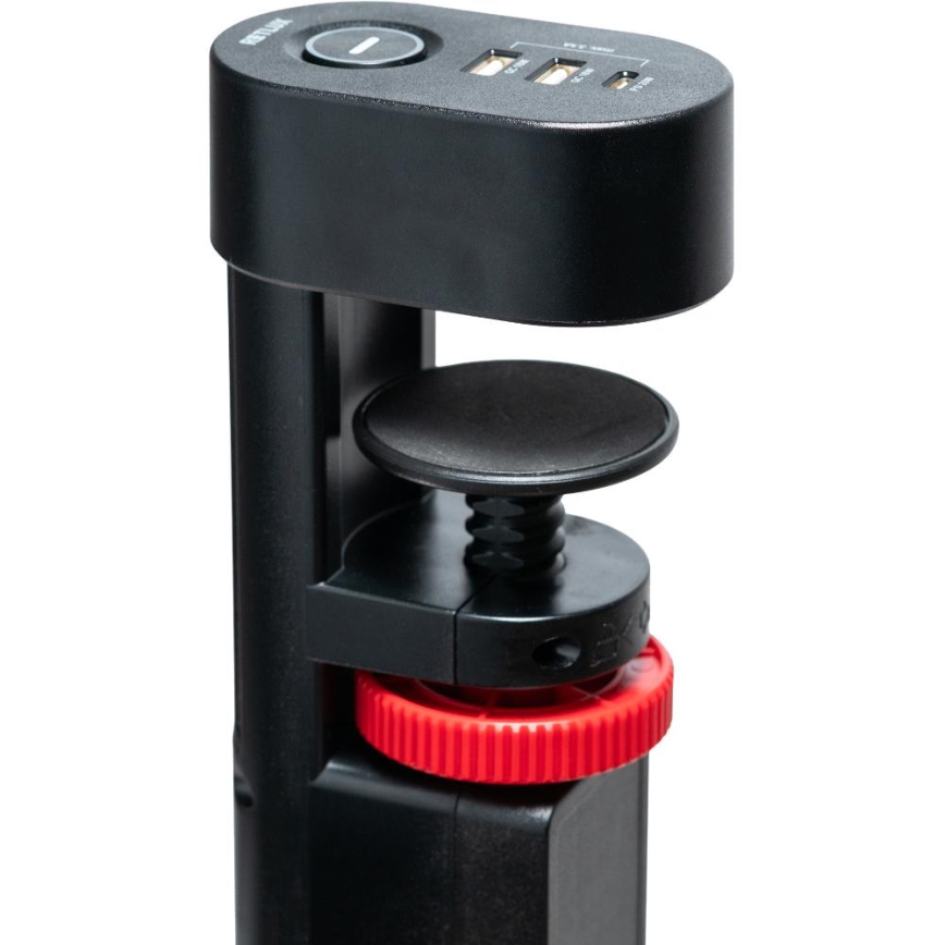 Predlžovací kábel s uchytením na stôl, 3 zásuvky (Typ E) + 2× USB-A + 1× USB-C, 1,5 m, čierny