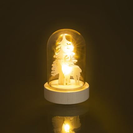 LED vianočná dekorácia LED/1xCR2032 teplá biela