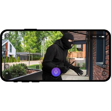 Videozvonček so senzorom pohybu 5MPx 1440p 5200 mAh Wi-Fi IP65 antracit