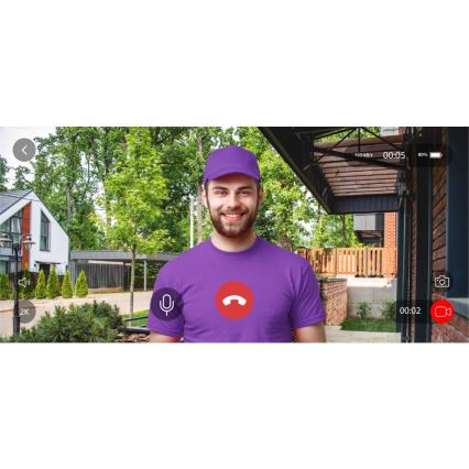 Videozvonček so senzorom pohybu 5MPx 1440p 5200 mAh Wi-Fi IP65 antracit