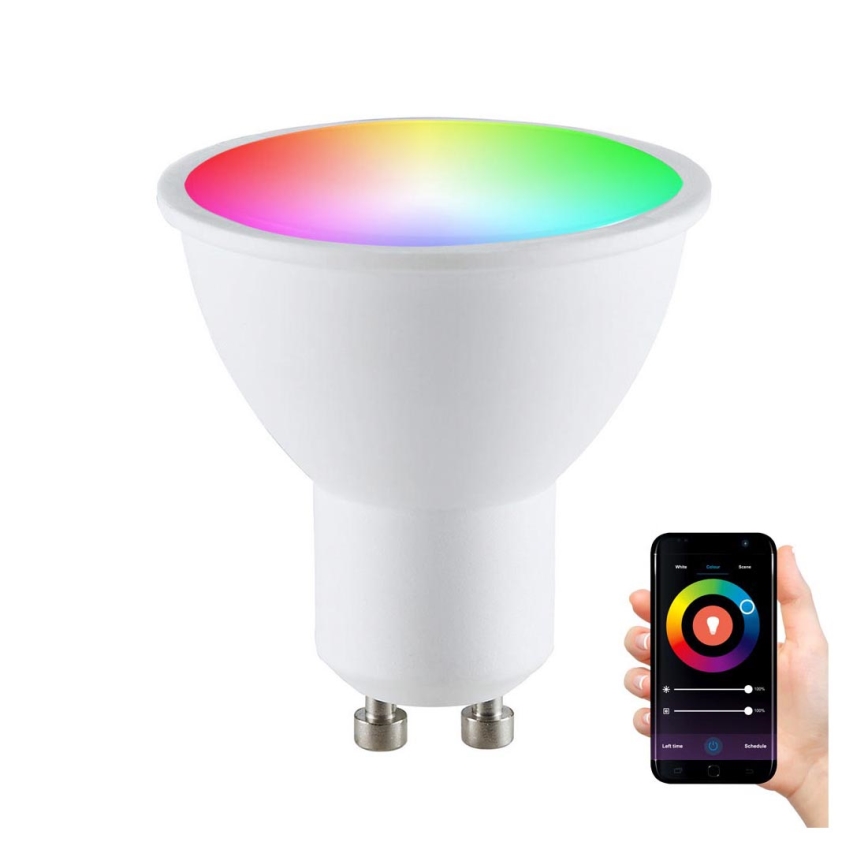 RGB LED Stmievateľná žiarovka G45 GU10/5,5W/230V 3000-6500K Wi-fi Tuya