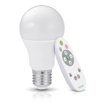 RGB LED Stmievateľná žiarovka GS s diaľkovým ovládačom E27/7W/230V RGB LED Stmievateľná žiarovka GS s diaľkovým ovládačom E27/7W/230V