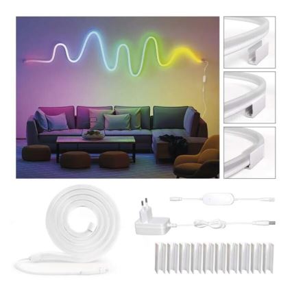 RGBIC LED Stmievateľný pásik GoSmart LED/24W/230V 3 m Wi-Fi Tuya