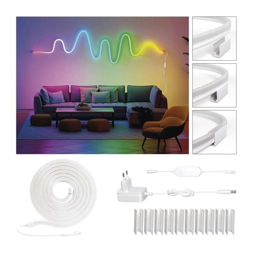RGBIC LED Stmievateľný pásik GoSmart LED/33W/230V 5 m Wi-Fi Tuya