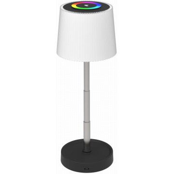 RGBW LED stmievateľná dotyková vonkajšia nabíjateľná stolová lampa LED/2W/5V IP44 1200 mAh sivá