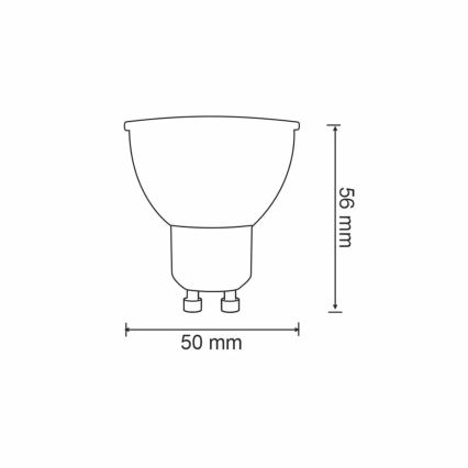 RGBW LED Stmievateľná žiarovka G45 GU10/5,5W/230V 2700-6500K Wi-Fi Tuya