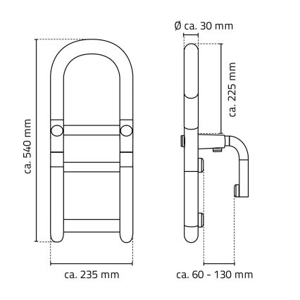 Ridder - Madlo na vaňu 54x23,5 cm biele