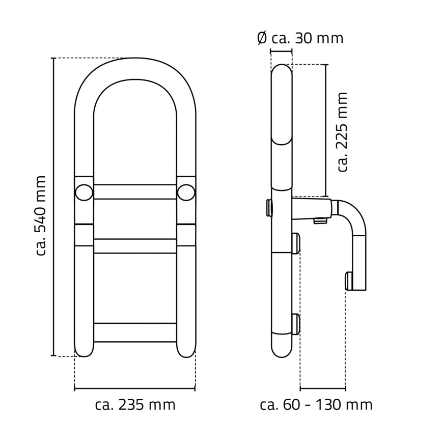 Ridder - Madlo na vaňu 54x23,5 cm biele