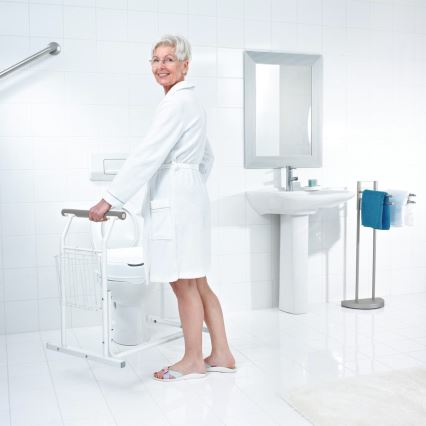 Ridder - Oporné mobilné madlá k WC 66x71,5 cm biele