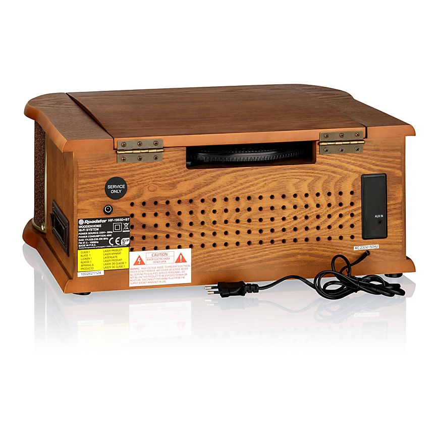 Roadstar HIF-1993D+BT- Hi-Fi s DAB/DAB+, gramofónom, CD a kazetovým prehrávačom 80W/230V + diaľkové ovládanie