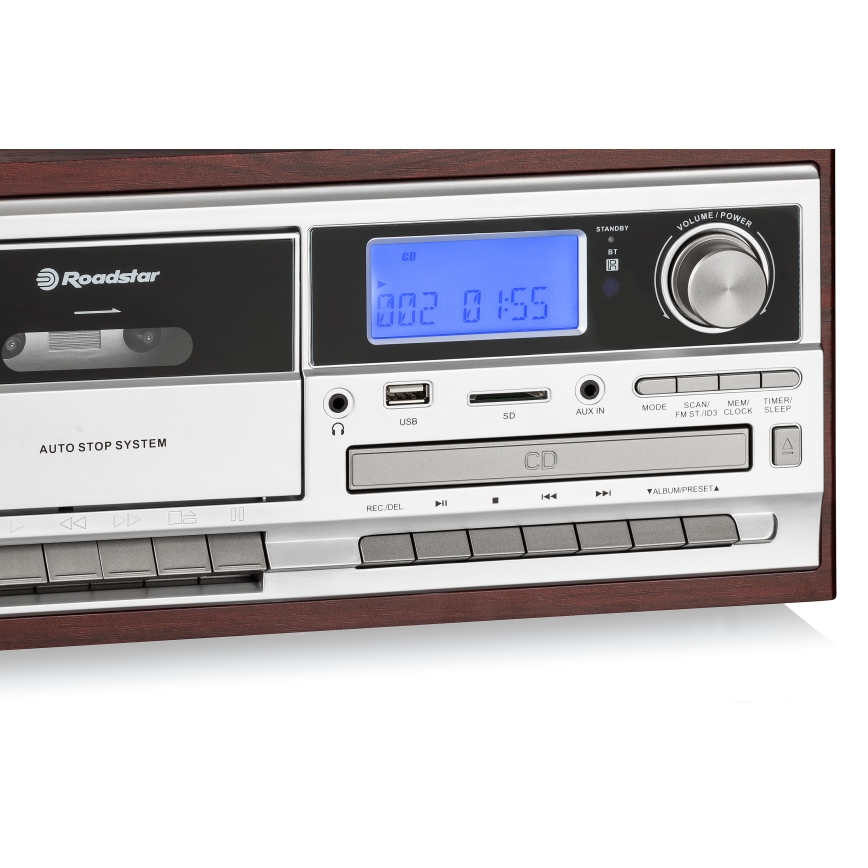 Roadstar HIF-8892 EBT - Hi-Fi systém s gramofónom, CD a kazetou 64W/230V + diaľkové ovládanie