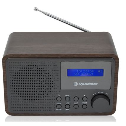 Roadstar HRA-700D+/WD - Rádio s DAB+, FM a budíkom 16W/230V/4xAA