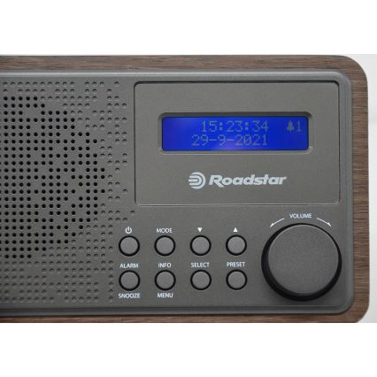 Roadstar HRA-700D+/WD - Rádio s DAB+, FM a budíkom 16W/230V/4xAA