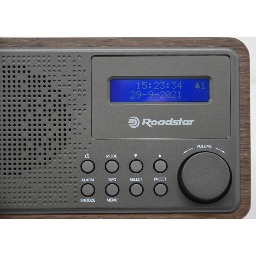 Roadstar HRA-700D+/WD - Rádio s DAB+, FM a budíkom 16W/230V/4xAA