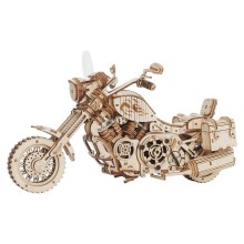 RoboTime - 3D drevenené mechanické puzzle Motorka cruiser
