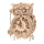 RoboTime - 3D drevenené mechanické puzzle Sovie hodiny 1xAA