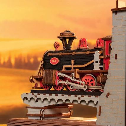 RoboTime - 3D skladačka Zarážka na knihy Historický parný vlak