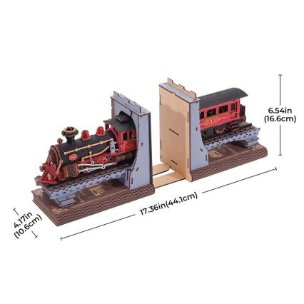 RoboTime - 3D skladačka Zarážka na knihy Historický parný vlak