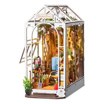 RoboTime - LED Zarážka na knihy Garden house 3D puzzle 2xAAA