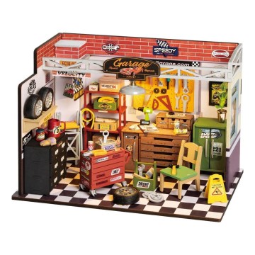 RoboTime - Miniatúra domčeka Garáž 2xAAA