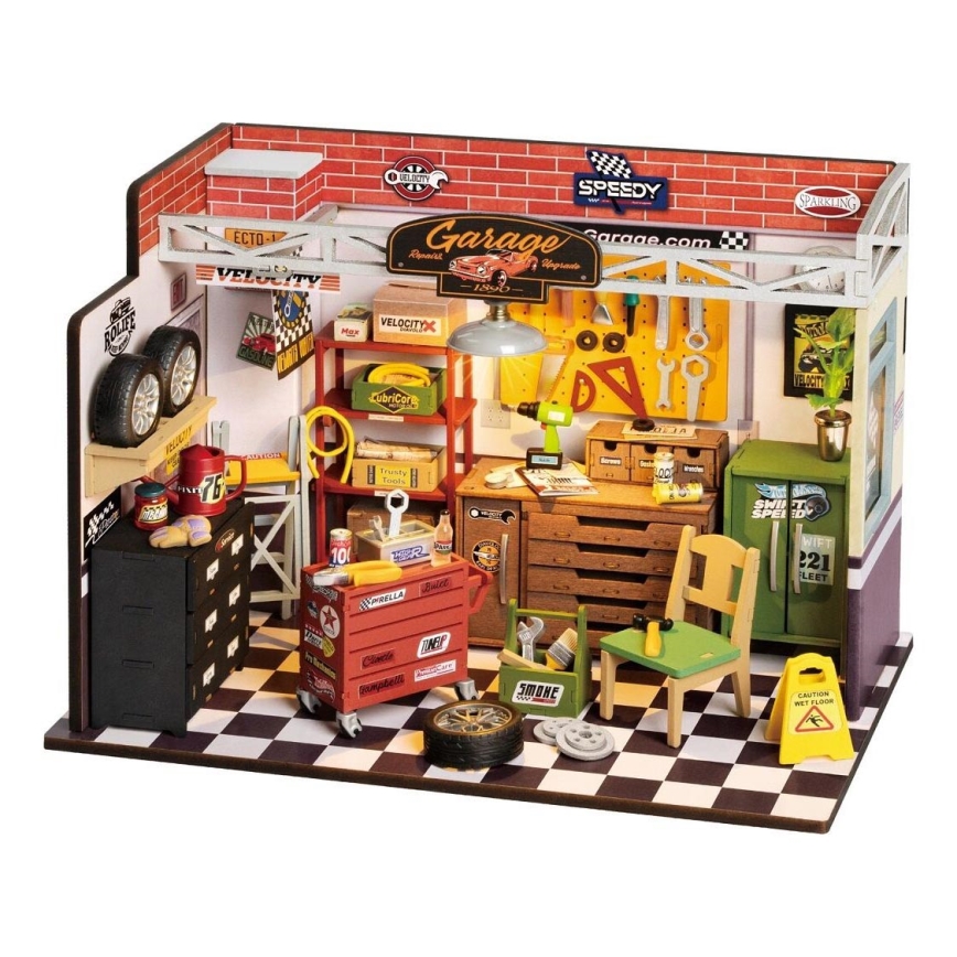 RoboTime - Miniatúra domčeka Garáž 2xAAA