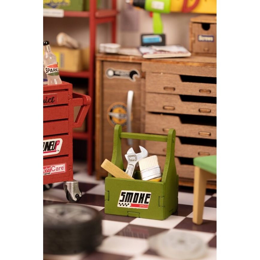 RoboTime - Miniatúra domčeka Garáž 2xAAA