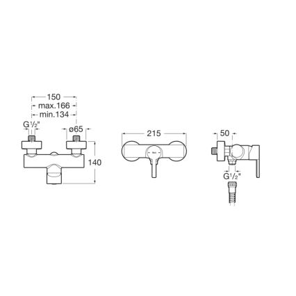 Roca A5A2196C00 - Sprchová batéria NAIA lesklý chróm