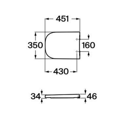 Roca A80147200B - WC sedátko SoftClose GAP supralit/biela