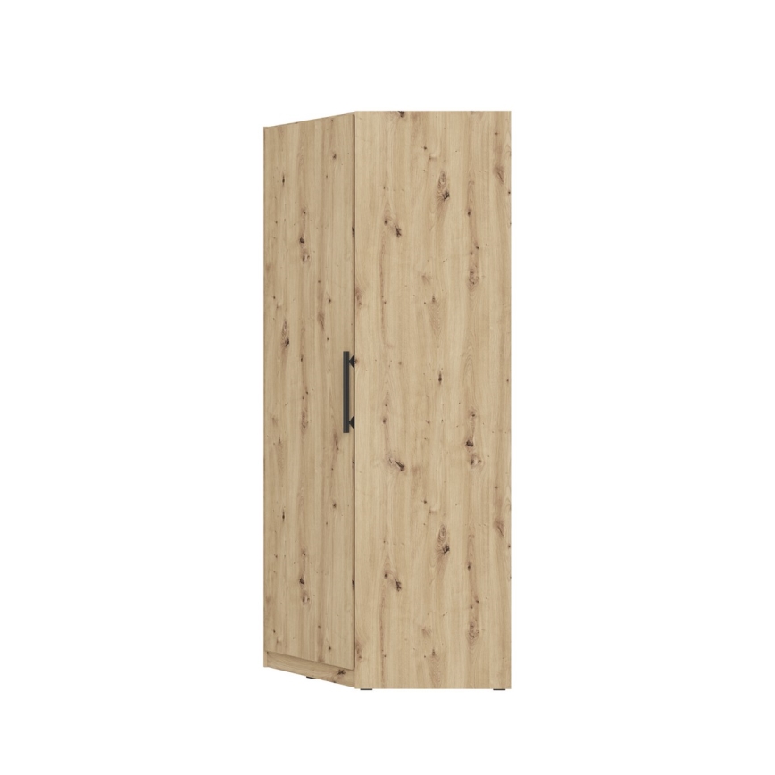 Rohová šatníková skriňa MARO 94x213 cm dub artisan