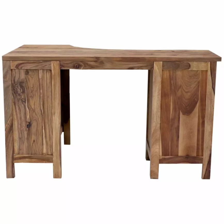 Rohový písací stôl RAMI 130x85 cm masív/palisander
