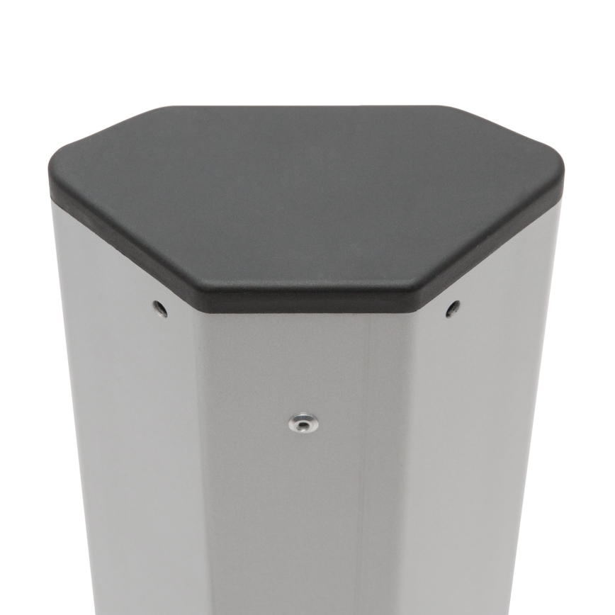 Rohový zásuvkový stĺpik 4x230V + 2xUSB-A čierna/strieborná