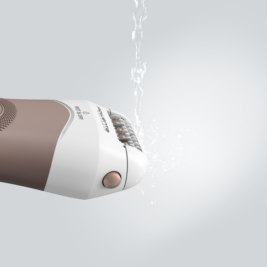 Rowenta - Epilátor WET&DRY 4,5 W/5 V 600 mAh béžovo-zlatý