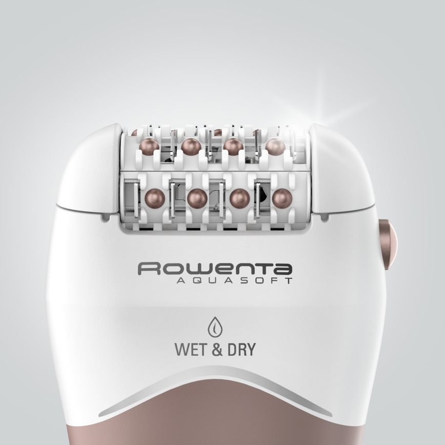 Rowenta - Epilátor WET&DRY 4,5 W/5 V 600 mAh béžovo-zlatý