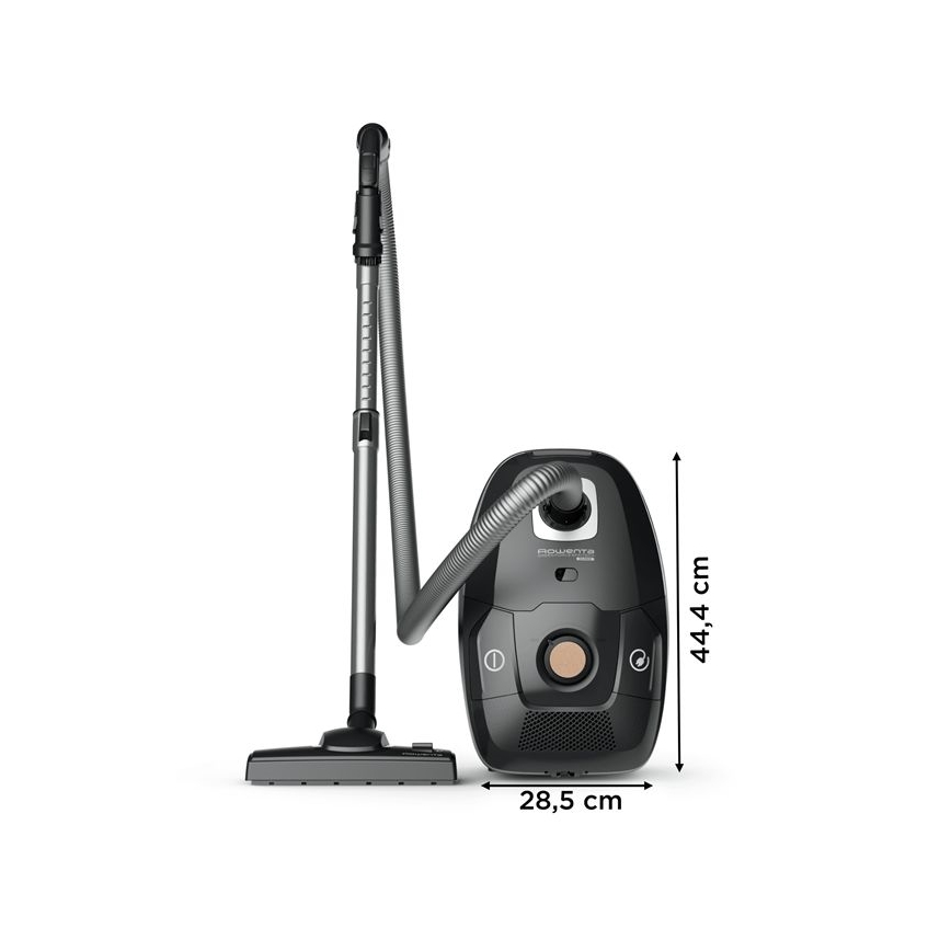 Rowenta - Sáčkový vysávač ZELENÁ FORCE EFFITECH ECO TOTAL CLEAN 400W/230V čierna