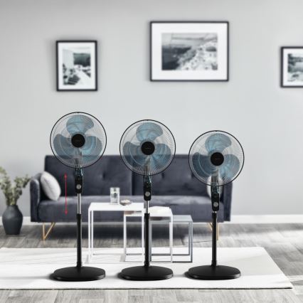 Rowenta - Stojanový ventilátor s odpudzovačom komárov ESSENTIAL+ 60W/230V 130 cm čierny