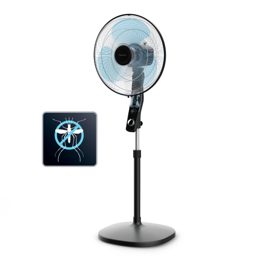 Rowenta - Stojanový ventilátor s odpudzovačom komárov ESSENTIAL+ 60W/230V 130 cm čierny