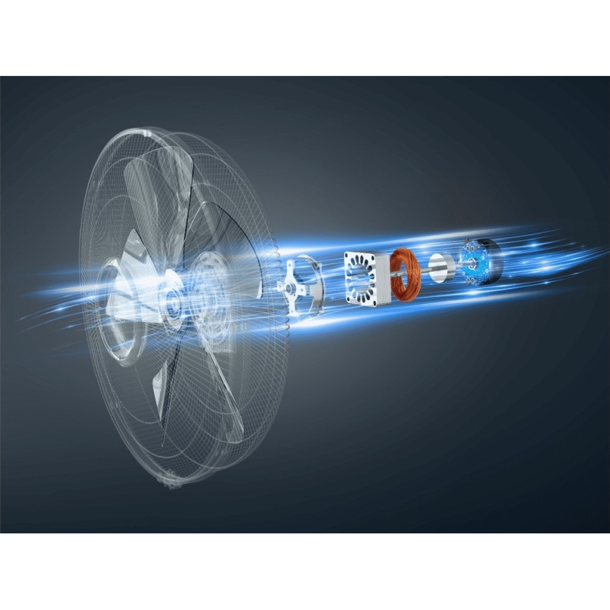 Rowenta - Stojanový ventilátor TURBO SILENCE 55W/230V 147 cm biela + diaľkové ovládanie