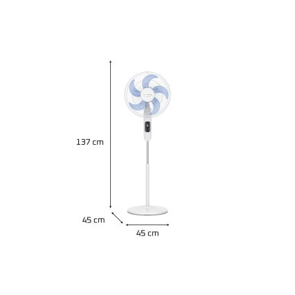 Rowenta - Stojanový ventilátor TURBO SILENCE 55W/230V 147 cm biela + diaľkové ovládanie